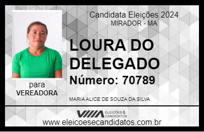 Candidato LOURA DO DELEGADO 2024 - MIRADOR - Eleições