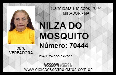 Candidato NILZA DO MOSQUITO  2024 - MIRADOR - Eleições