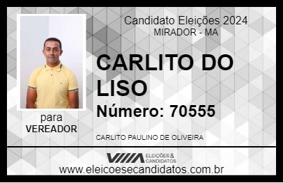 Candidato CARLITO DO LISO 2024 - MIRADOR - Eleições