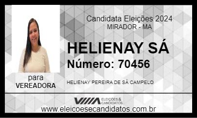 Candidato HELIENAY SÁ 2024 - MIRADOR - Eleições