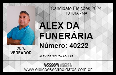 Candidato ALEX DA FUNERÁRIA 2024 - TUTÓIA - Eleições