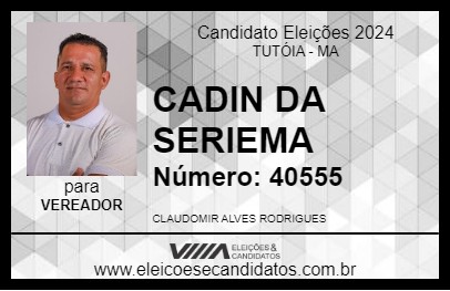 Candidato CADIN DA SERIEMA 2024 - TUTÓIA - Eleições