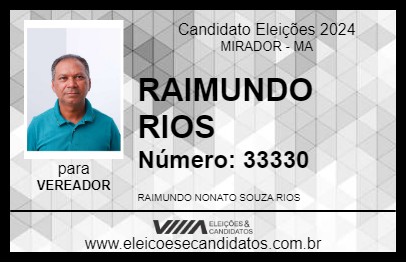 Candidato RAIMUNDO RIOS 2024 - MIRADOR - Eleições