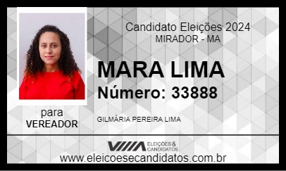 Candidato MARA LIMA 2024 - MIRADOR - Eleições