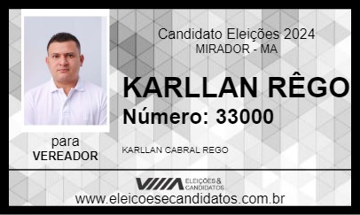 Candidato KARLLAN RÊGO 2024 - MIRADOR - Eleições