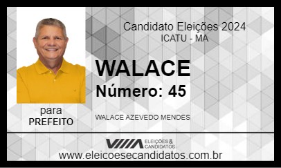 Candidato WALACE 2024 - ICATU - Eleições