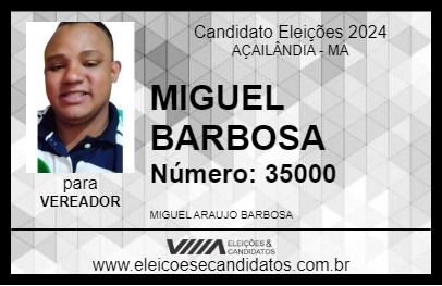 Candidato MIGUEL BARBOSA 2024 - AÇAILÂNDIA - Eleições