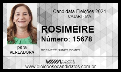 Candidato ROSIMEIRE 2024 - CAJARI - Eleições