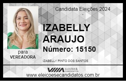 Candidato IZABELLY ARAUJO 2024 - CAJARI - Eleições