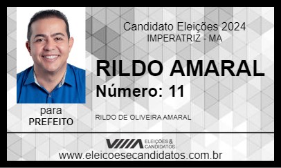 Candidato RILDO AMARAL 2024 - IMPERATRIZ - Eleições