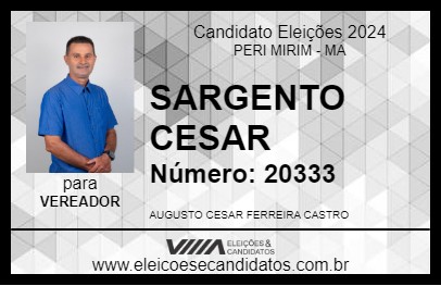 Candidato SARGENTO CESAR 2024 - PERI MIRIM - Eleições