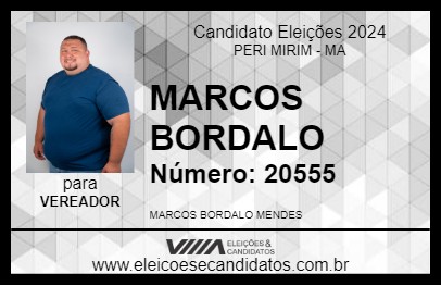 Candidato MARCOS BORDALO 2024 - PERI MIRIM - Eleições