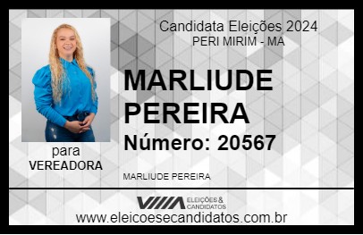 Candidato MARLIUDE PEREIRA 2024 - PERI MIRIM - Eleições