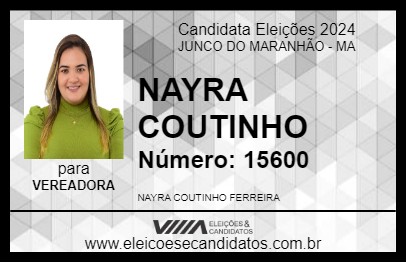 Candidato NAYRA COUTINHO 2024 - JUNCO DO MARANHÃO - Eleições