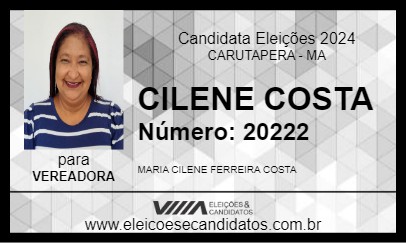 Candidato CILENE COSTA 2024 - CARUTAPERA - Eleições