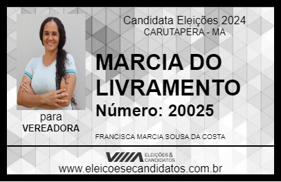 Candidato MARCIA DO LIVRAMENTO 2024 - CARUTAPERA - Eleições