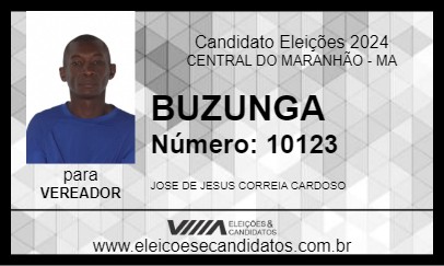 Candidato BUZUNGA 2024 - CENTRAL DO MARANHÃO - Eleições