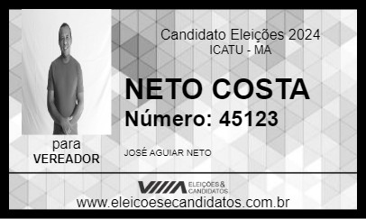 Candidato NETO COSTA 2024 - ICATU - Eleições