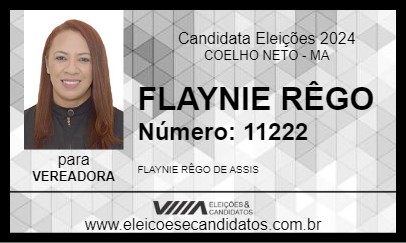 Candidato FLAYNIE RÊGO 2024 - COELHO NETO - Eleições