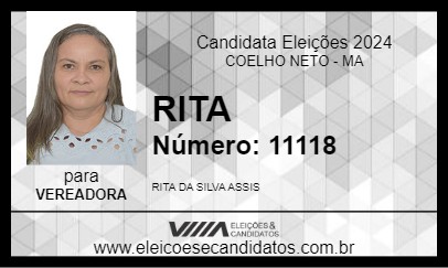 Candidato RITA 2024 - COELHO NETO - Eleições