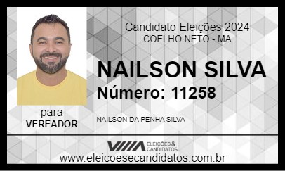 Candidato NAILSON SILVA 2024 - COELHO NETO - Eleições