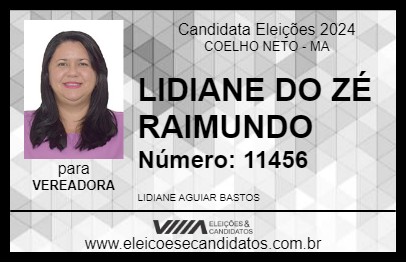 Candidato LIDIANE DO ZÉ RAIMUNDO 2024 - COELHO NETO - Eleições