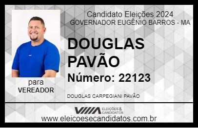 Candidato DOUGLAS PAVÃO 2024 - GOVERNADOR EUGÊNIO BARROS - Eleições