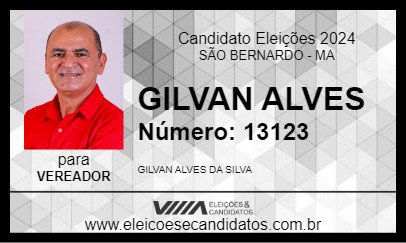 Candidato GILVAN ALVES 2024 - SÃO BERNARDO - Eleições