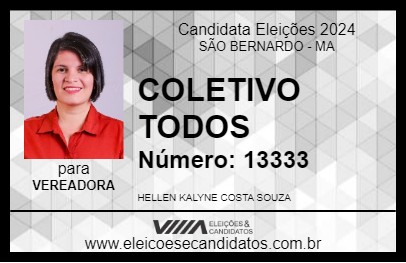 Candidato COLETIVO TODOS 2024 - SÃO BERNARDO - Eleições