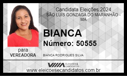 Candidato BIANCA 2024 - SÃO LUÍS GONZAGA DO MARANHÃO - Eleições