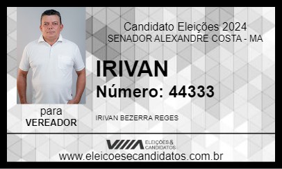 Candidato IRIVAN 2024 - SENADOR ALEXANDRE COSTA - Eleições