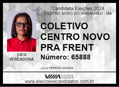 Candidato COLETIVO CENTRO NOVO PRA FRENT 2024 - CENTRO NOVO DO MARANHÃO - Eleições