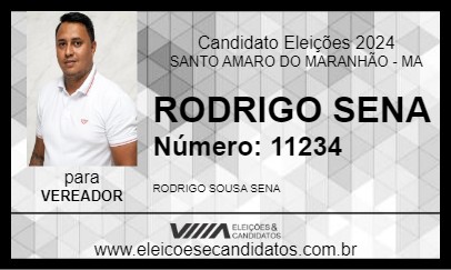 Candidato RODRIGO SENA 2024 - SANTO AMARO DO MARANHÃO - Eleições