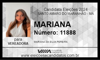 Candidato MARIANA 2024 - SANTO AMARO DO MARANHÃO - Eleições