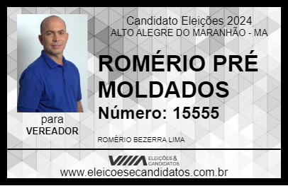 Candidato ROMÉRIO PRÉ MOLDADOS 2024 - ALTO ALEGRE DO MARANHÃO - Eleições