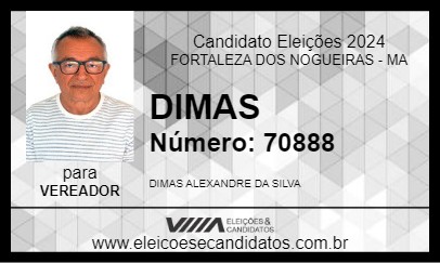 Candidato DIMAS 2024 - FORTALEZA DOS NOGUEIRAS - Eleições