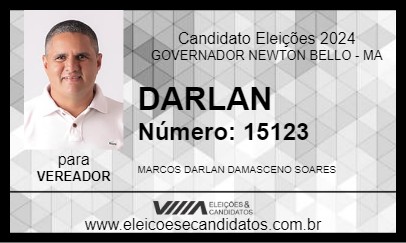 Candidato DARLAN 2024 - GOVERNADOR NEWTON BELLO - Eleições