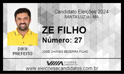 Candidato ZE FILHO 2024 - SANTA LUZIA - Eleições