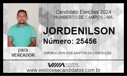 Candidato JORDENILSON 2024 - HUMBERTO DE CAMPOS - Eleições