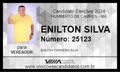 Candidato ENILTON SILVA 2024 - HUMBERTO DE CAMPOS - Eleições