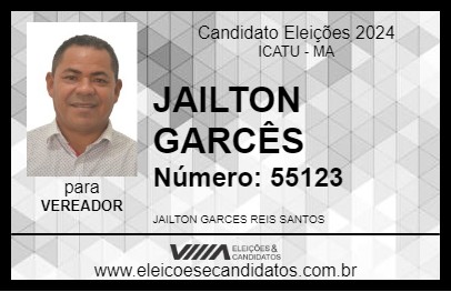 Candidato JAILTON GARCÊS 2024 - ICATU - Eleições