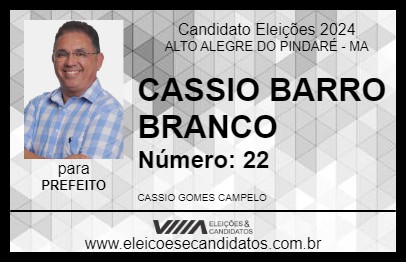 Candidato CASSIO BARRO BRANCO 2024 - ALTO ALEGRE DO PINDARÉ - Eleições