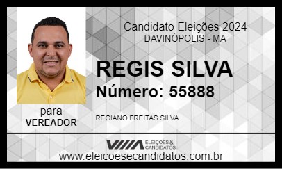 Candidato REGIS SILVA 2024 - DAVINÓPOLIS - Eleições