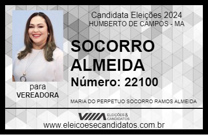 Candidato SOCORRO ALMEIDA 2024 - HUMBERTO DE CAMPOS - Eleições