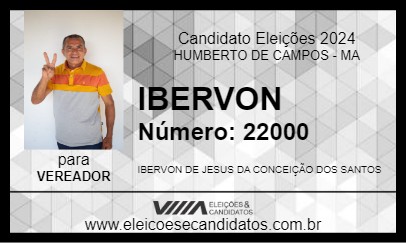 Candidato IBERVON 2024 - HUMBERTO DE CAMPOS - Eleições