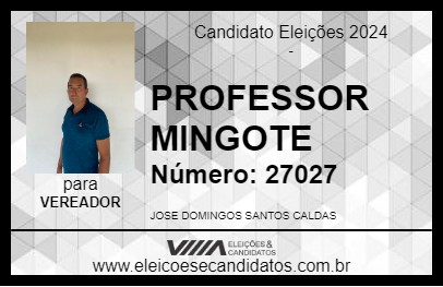 Candidato PROFESSOR MINGOTE 2024 - HUMBERTO DE CAMPOS - Eleições