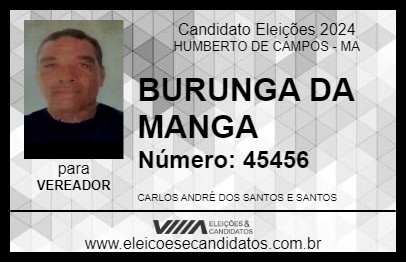 Candidato BURUNGA DA MANGA 2024 - HUMBERTO DE CAMPOS - Eleições