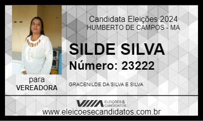 Candidato SILDE SILVA 2024 - HUMBERTO DE CAMPOS - Eleições