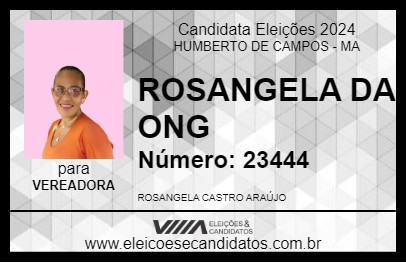 Candidato ROSANGELA DA ONG 2024 - HUMBERTO DE CAMPOS - Eleições