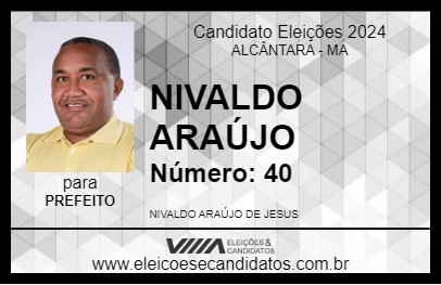 Candidato NIVALDO ARAÚJO 2024 - ALCÂNTARA - Eleições